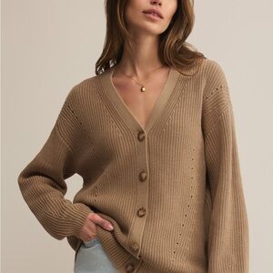 Z Supply Voyager Brown Cardigan Sweater
